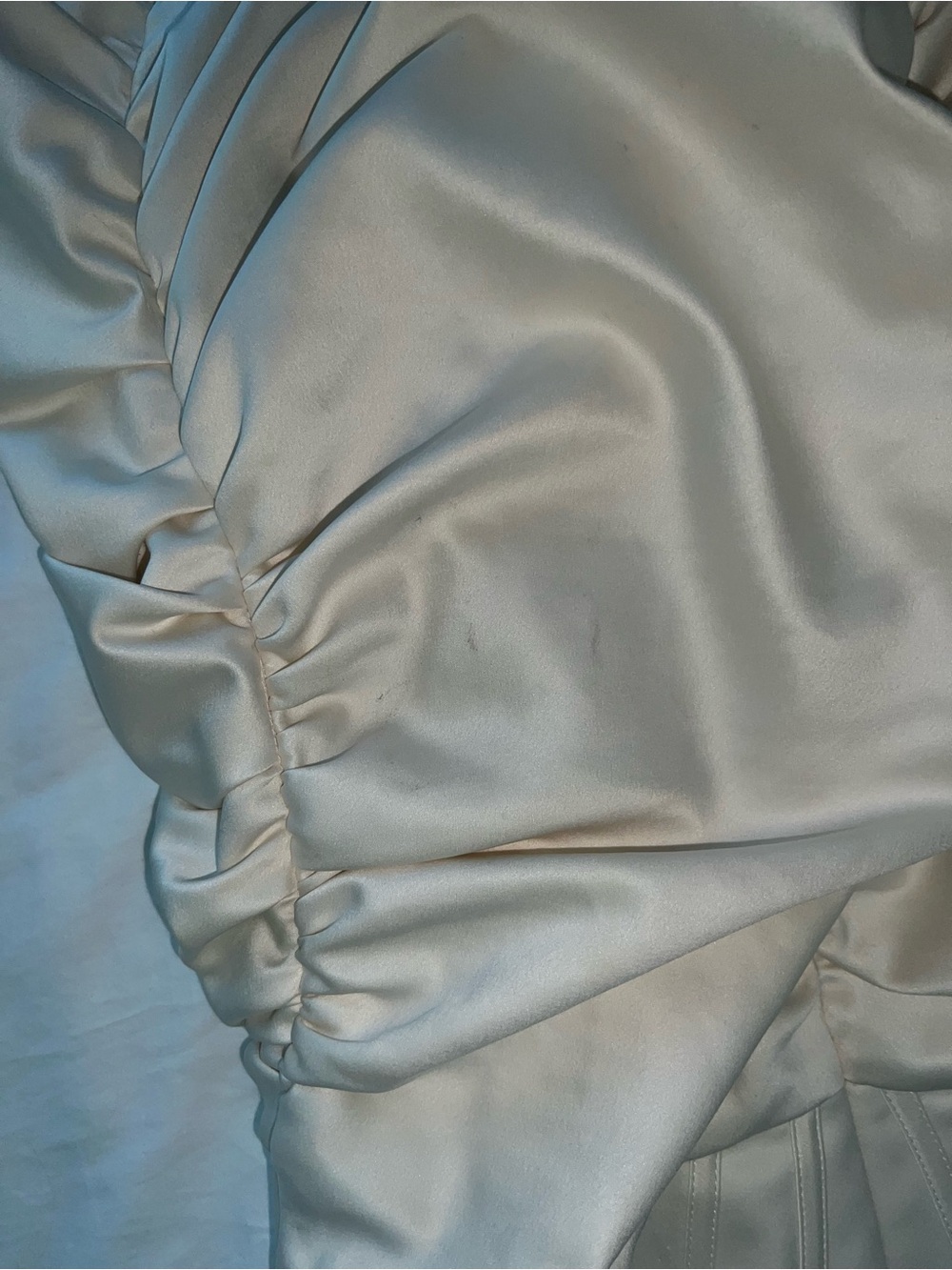House of CB Coraline Ivory Satin Corset Dress Mini Off-Shoulder Dress in White - Picture 10 of 13